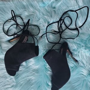 Steve Madden Peep Toe Lace up Heels
